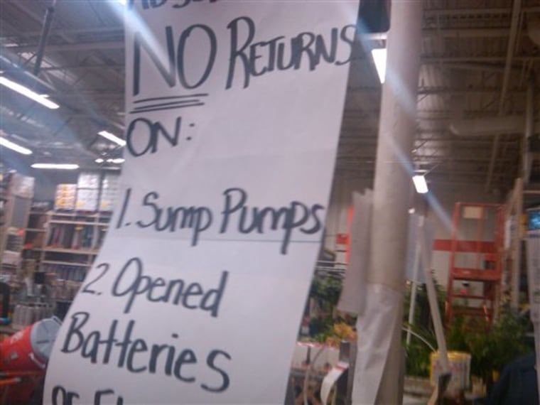 A sign at a Brooklyn, N.Y., spells out exactly what customers can't return.
